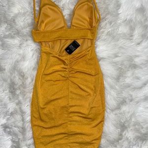 *NEW* Mustard Open Back Mini Dress